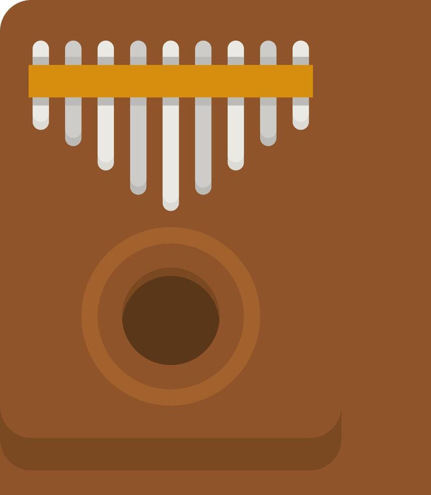 A brown and white musical instrument vector