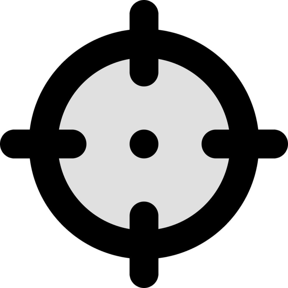 A crosshair icon on a white background vector