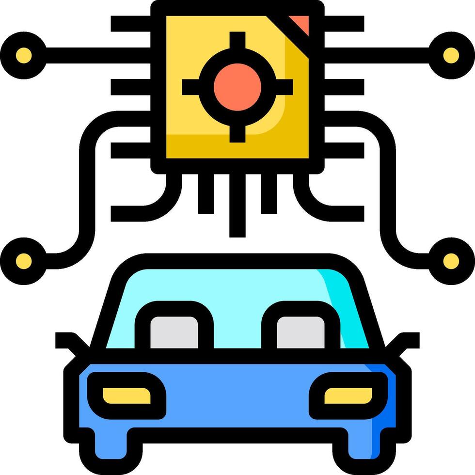 Automotive electronics and car electronics vector