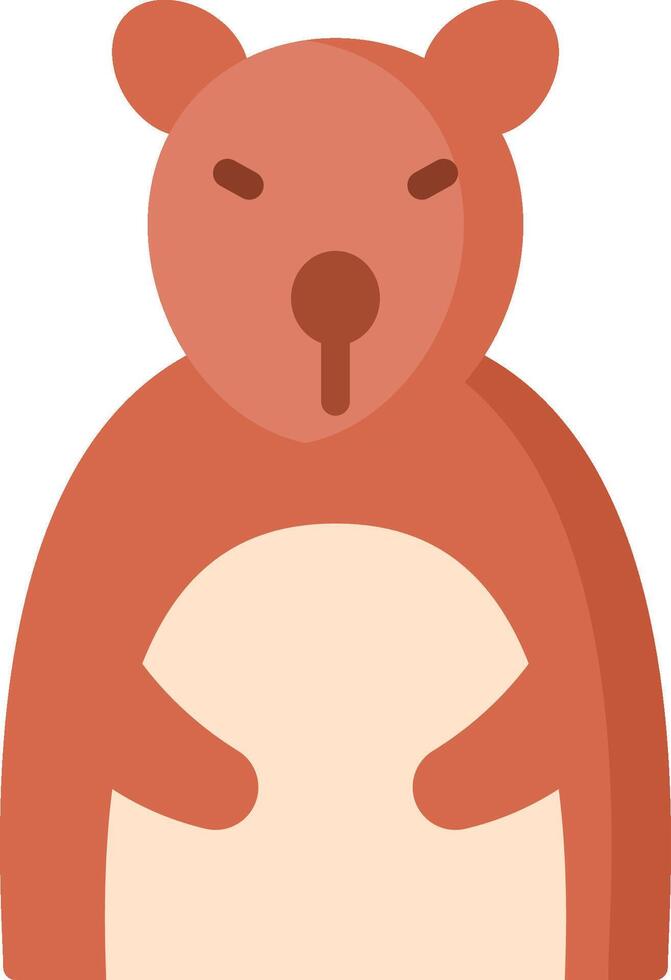 A cartoon bear with a big belly vector