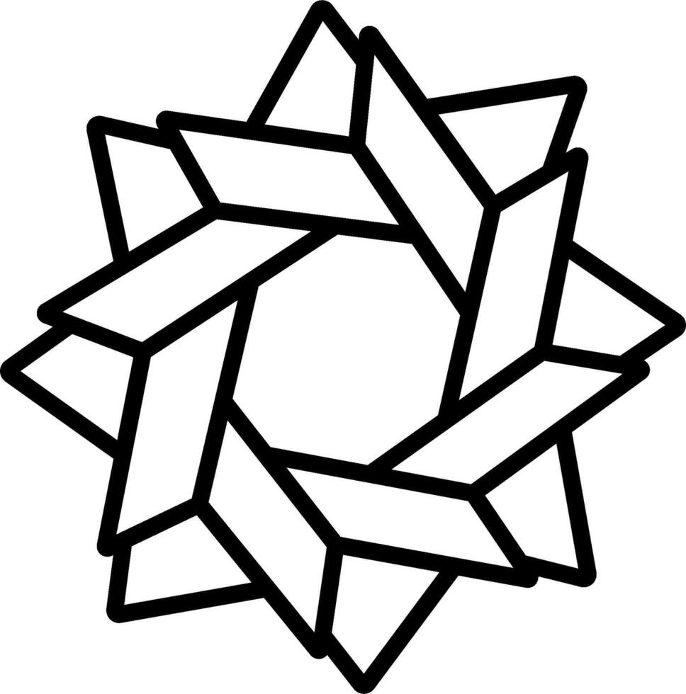 A black and white drawing of a star vector