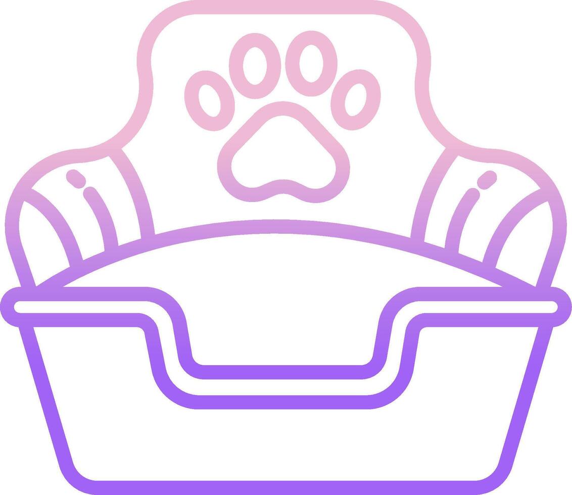 A cat's paw in a bowl icon vector