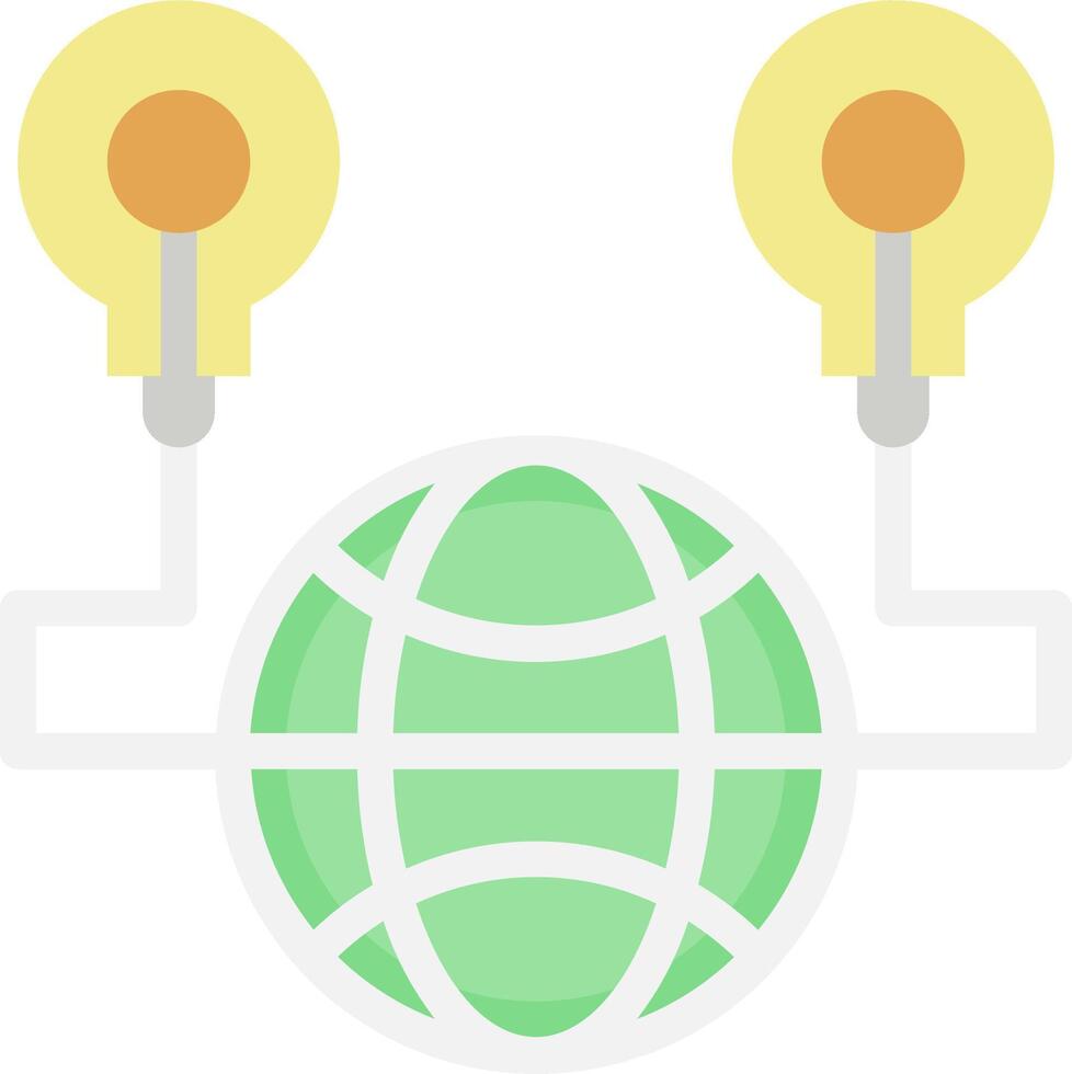 A globe with two lights connected to it vector