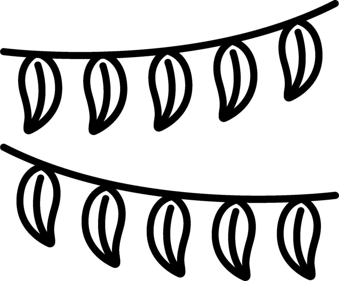 Banana garland clipart vector
