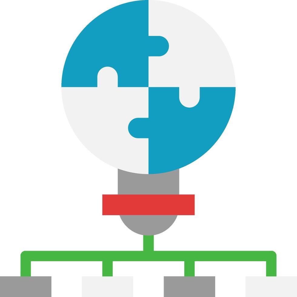 A light bulb with puzzle pieces on it vector