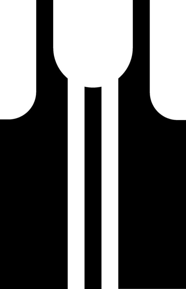A black and white logo of a man with a black vest vector