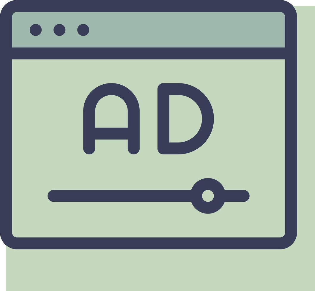 An ad on a computer screen vector