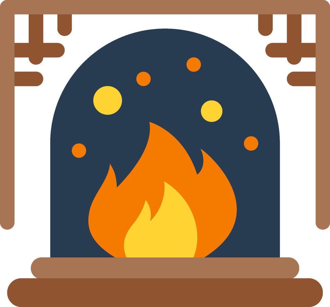 Fireplace icon illustration vector