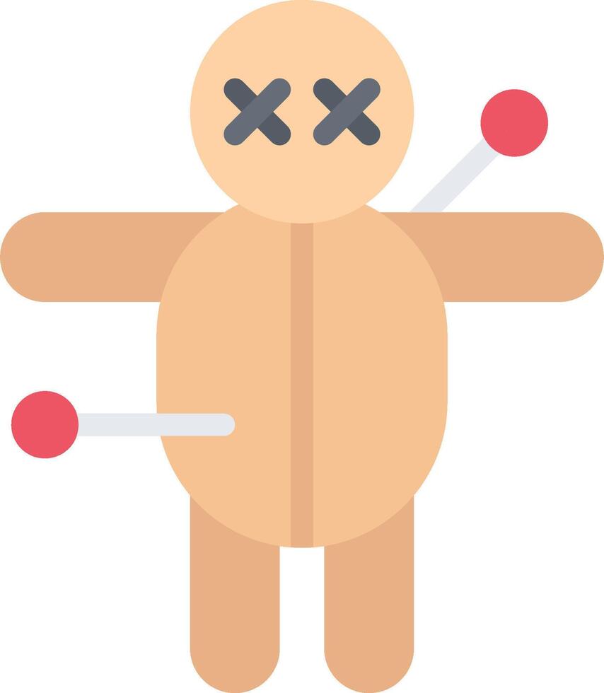 A man with a stick and two red dots on his face vector