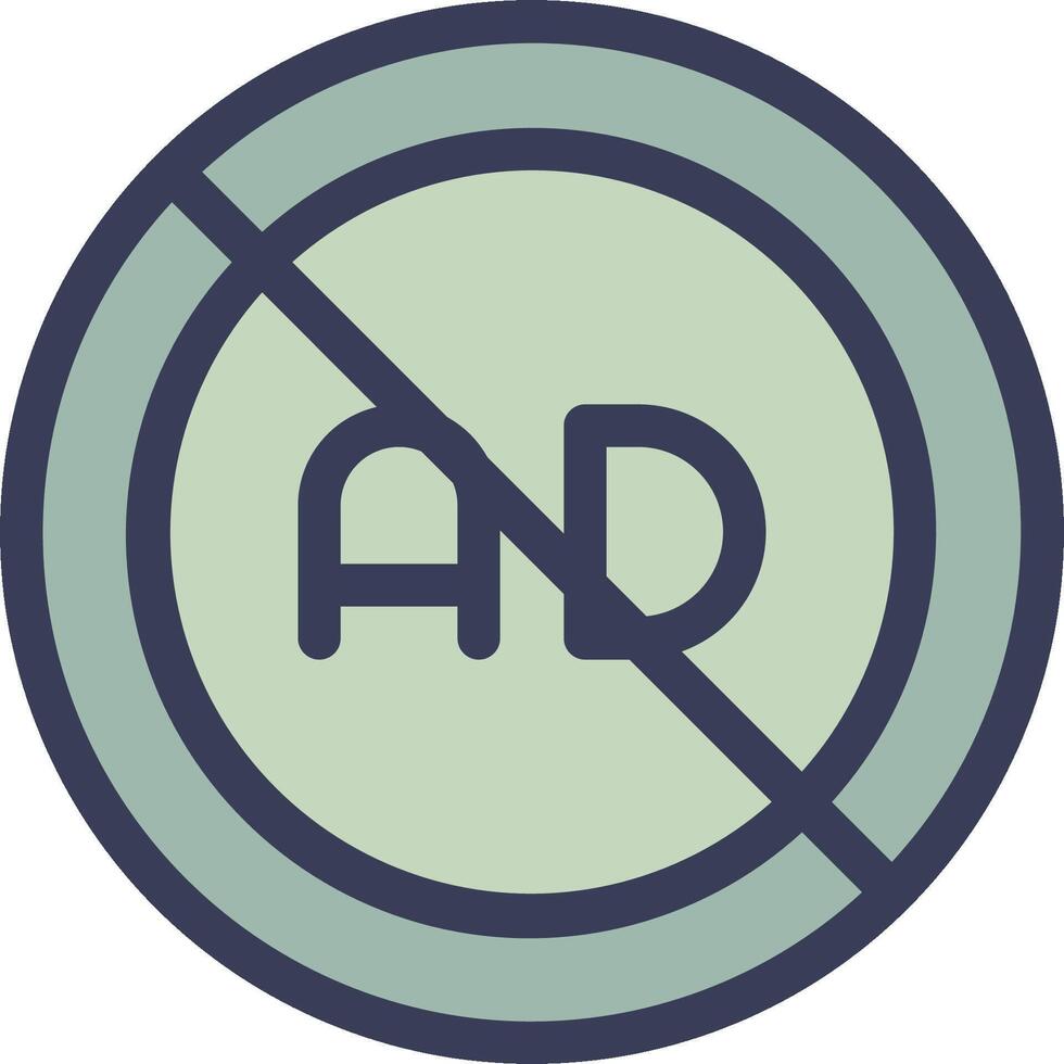 No ad icon illustration vector