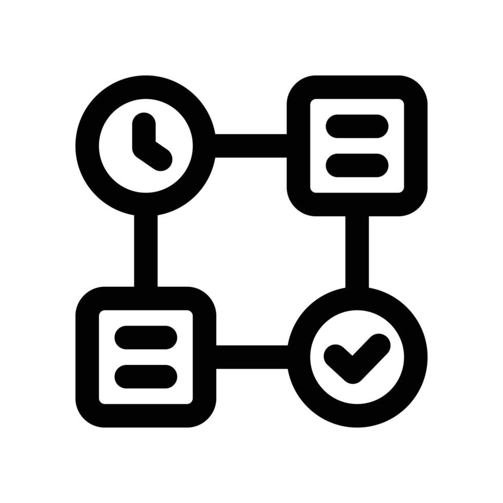 workflow icon. line icon for your website, mobile, presentation, and logo design. vector
