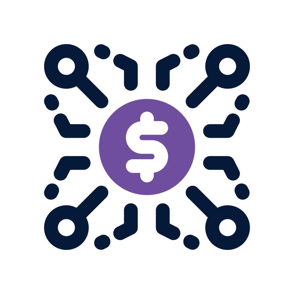 currency icon. dual tone icon for your website, mobile, presentation, and logo design. vector