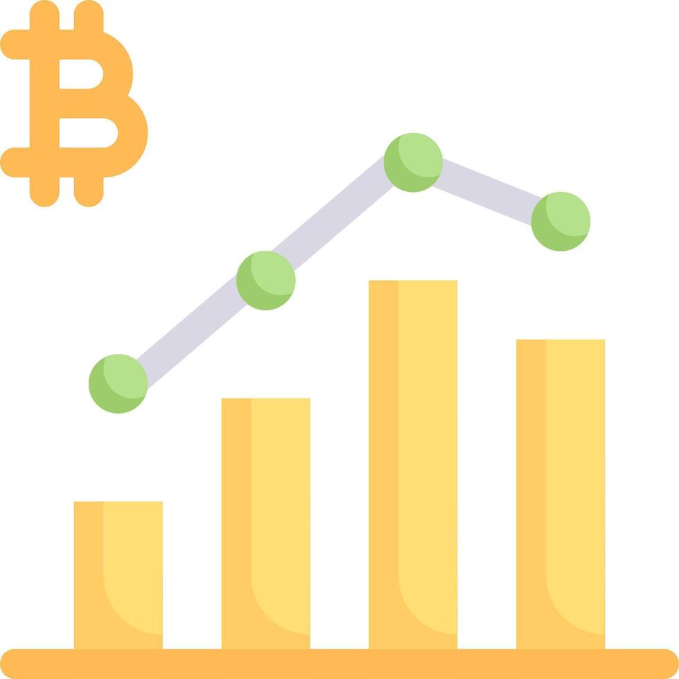 Bitcoin graph chart vector