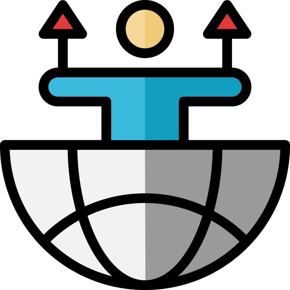 A man in a boat with arrows pointing up vector