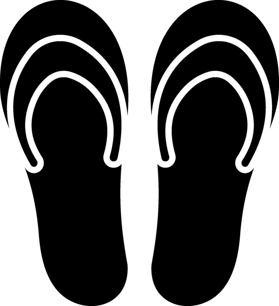 Black flip flop clip art vector