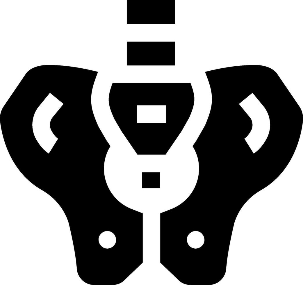 A black and white icon of a pair of headphones vector
