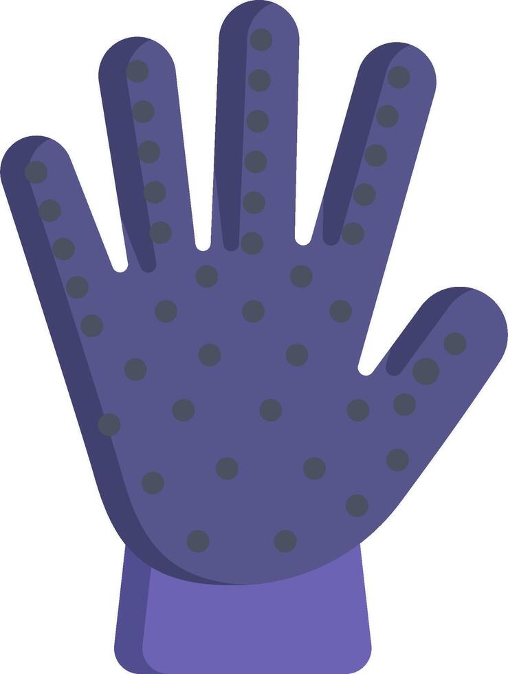 A glove with purple dots on it vector