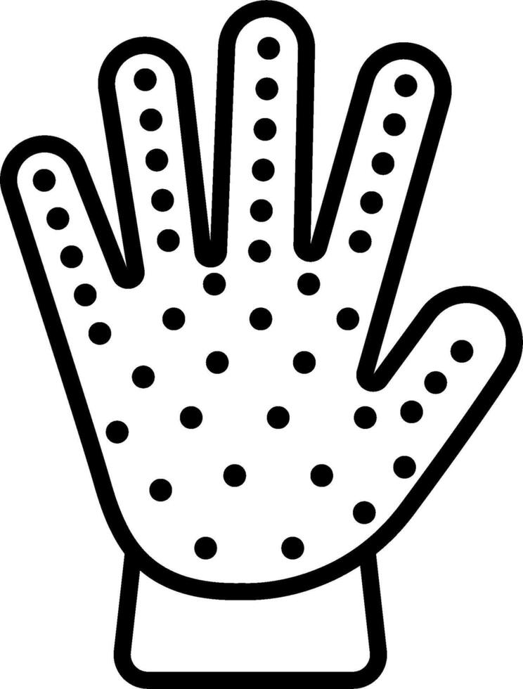 A black and white illustration of a glove vector