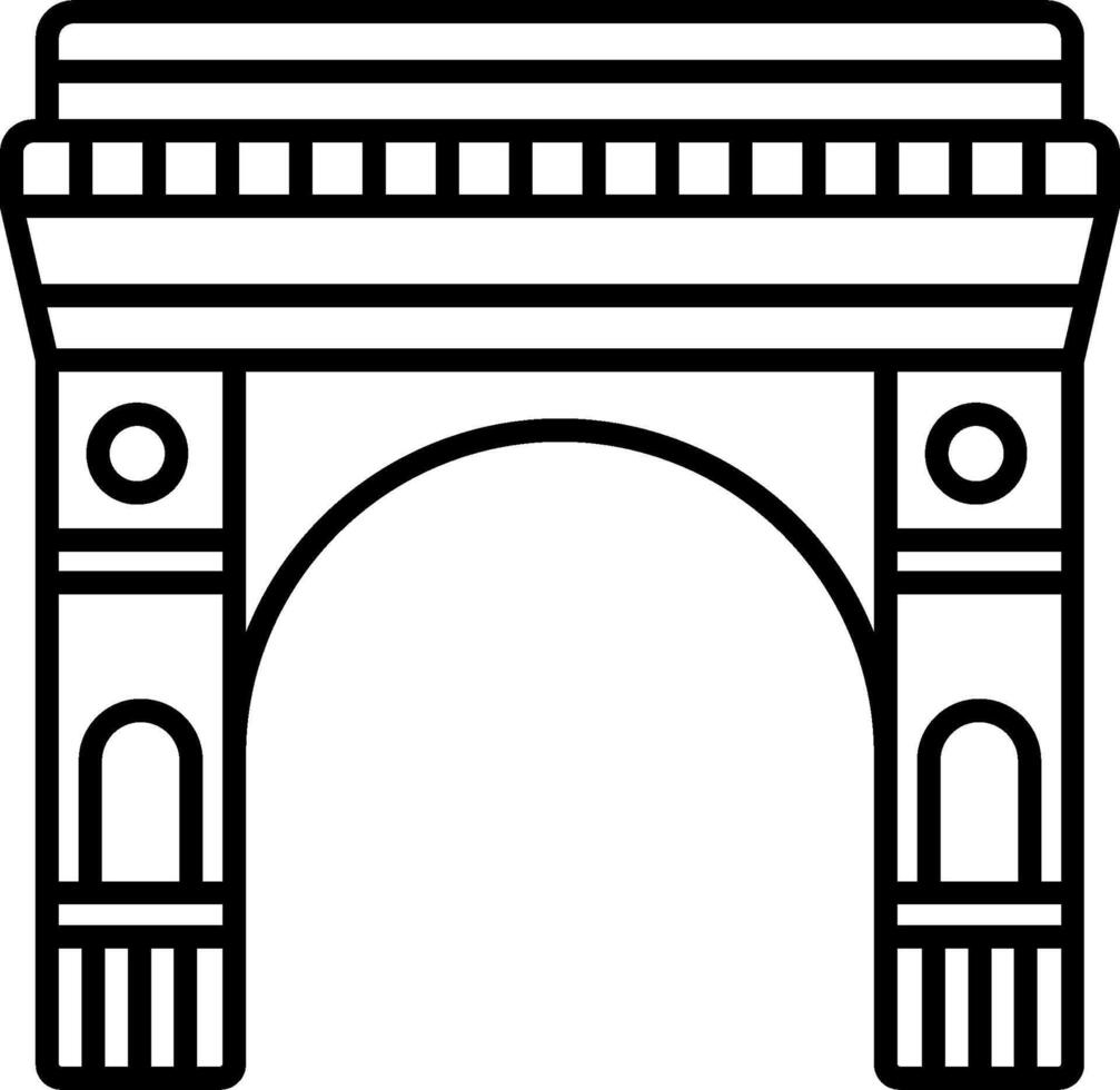 The arc de triomphe in paris vector