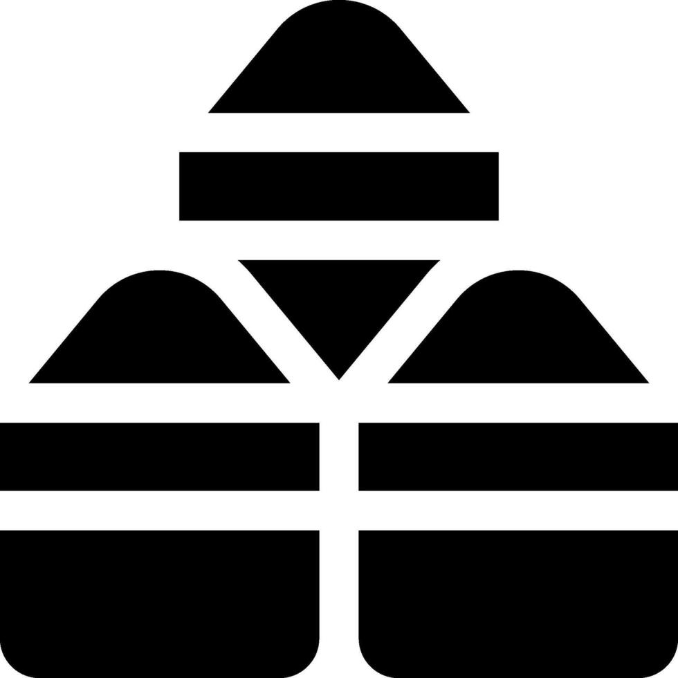 A black and white icon of a group of three people vector