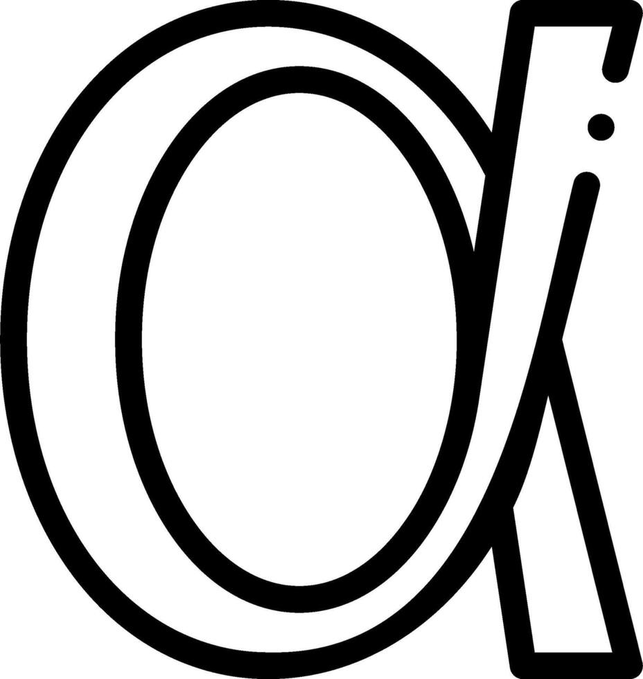 A black and white logo of the letter o vector