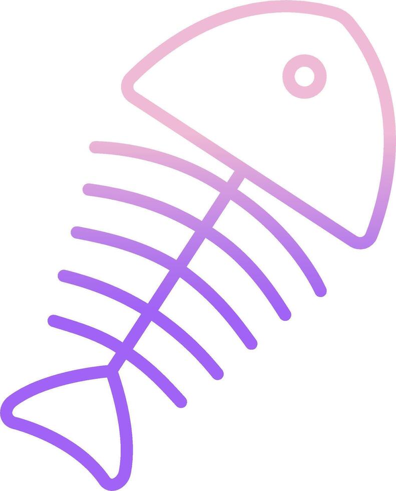 Fish skeleton icon illustration vector