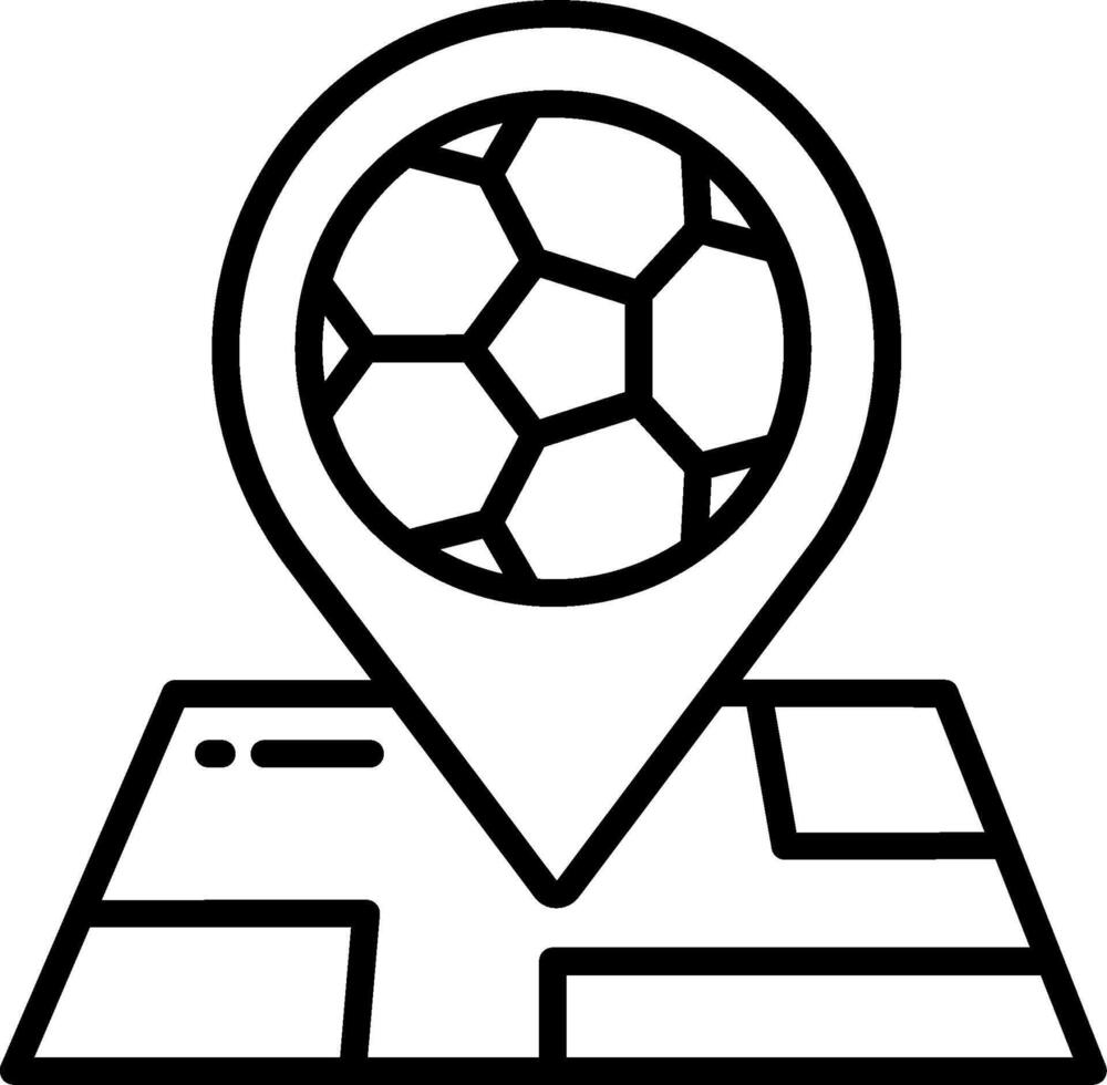 Map pin icon for soccer vector
