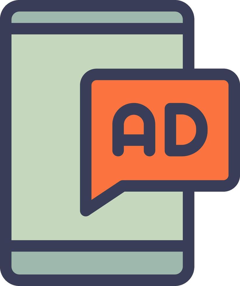 Mobile ad icon vector