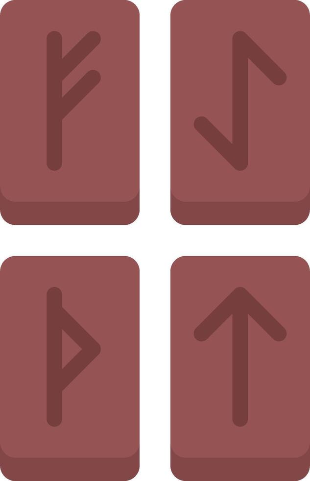 Four different symbols on a red square vector