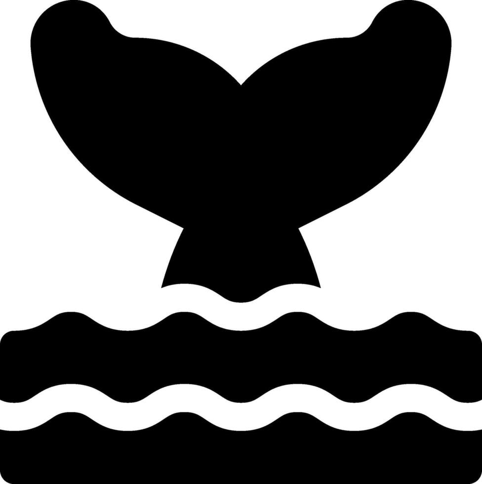 Whale tail icon on white background vector