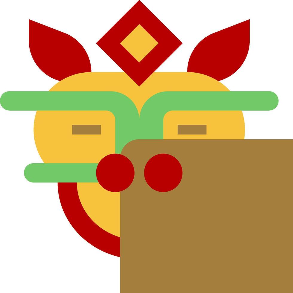 A cartoon character with a red and green face vector