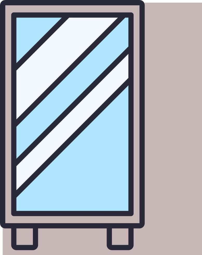 A cabinet with a window on it vector