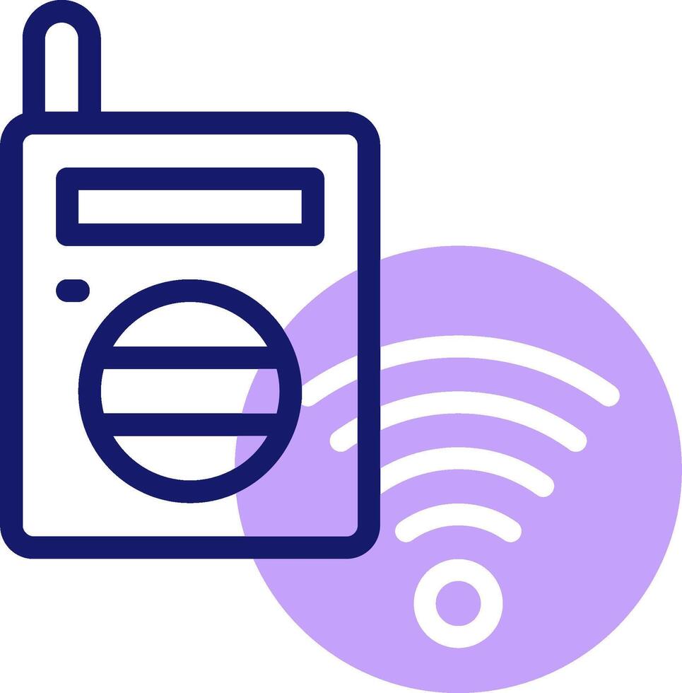 A radio and a wifi symbol vector
