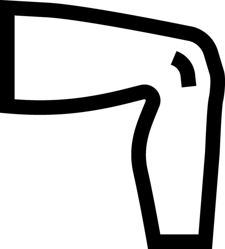 A black and white drawing of a hand with a number seven vector