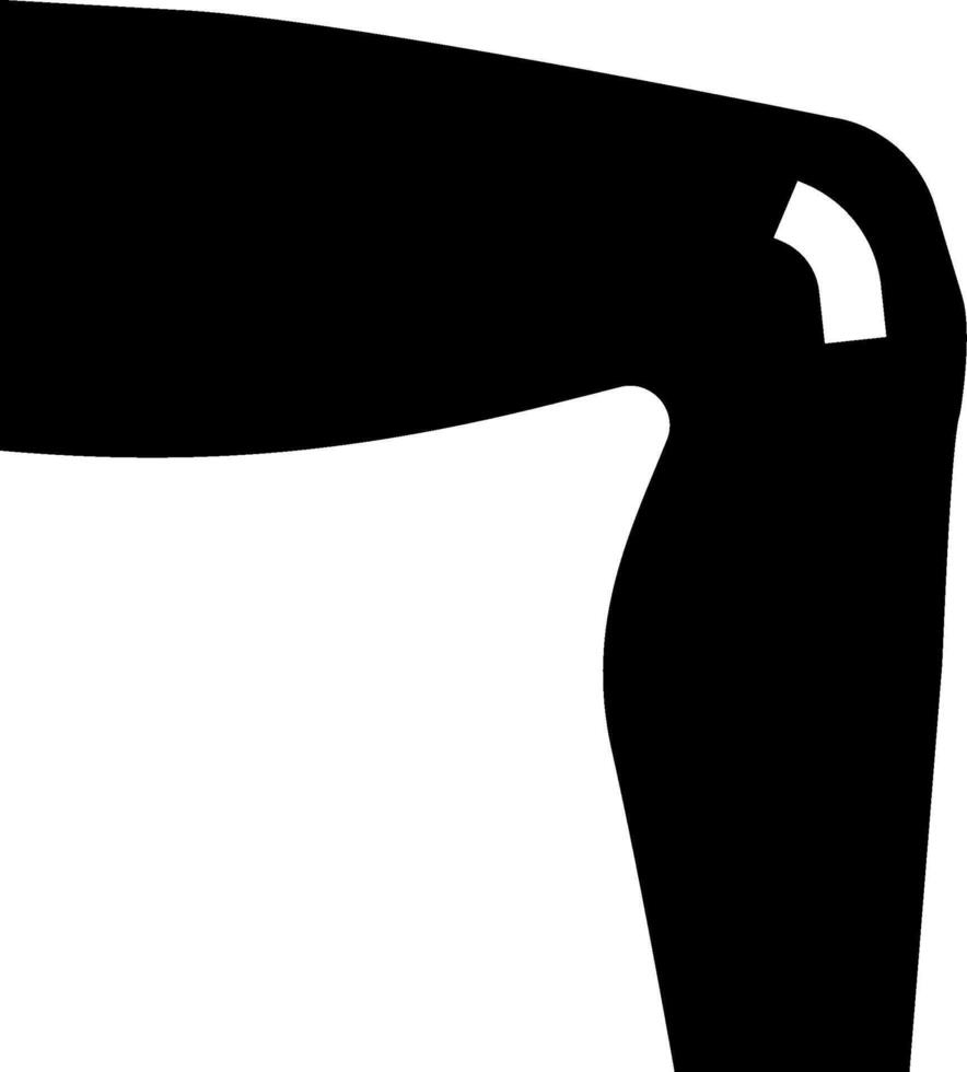 A black silhouette of a knee vector