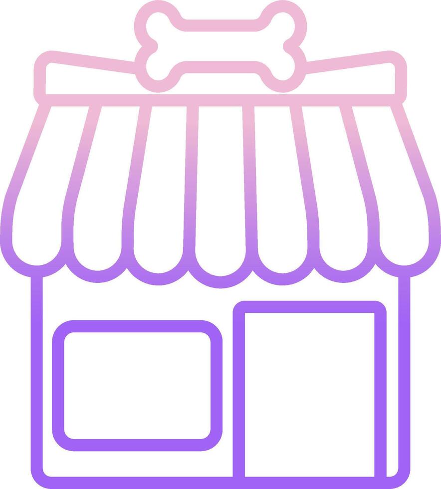 A dog bone icon on a purple and pink background vector