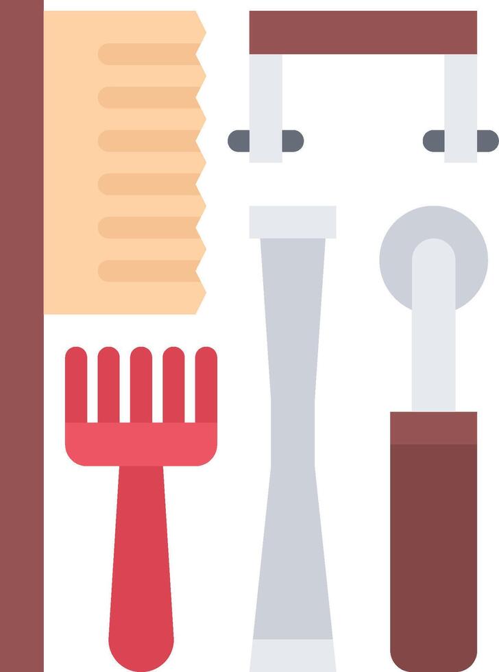 A set of tools that includes a comb, comb, brush, comb, comb, comb, vector
