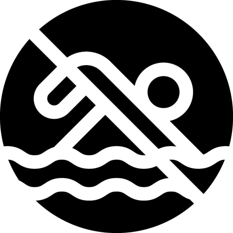 No swimming sign illustration vector