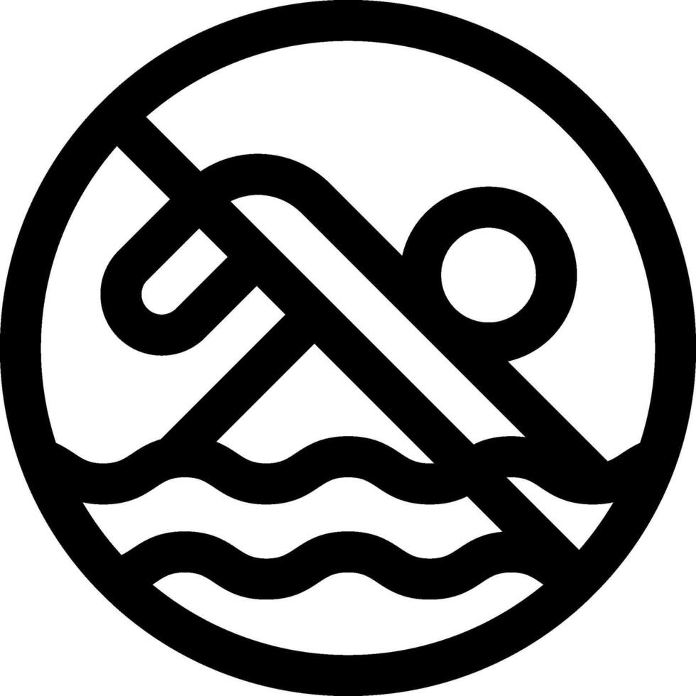No swimming sign vector