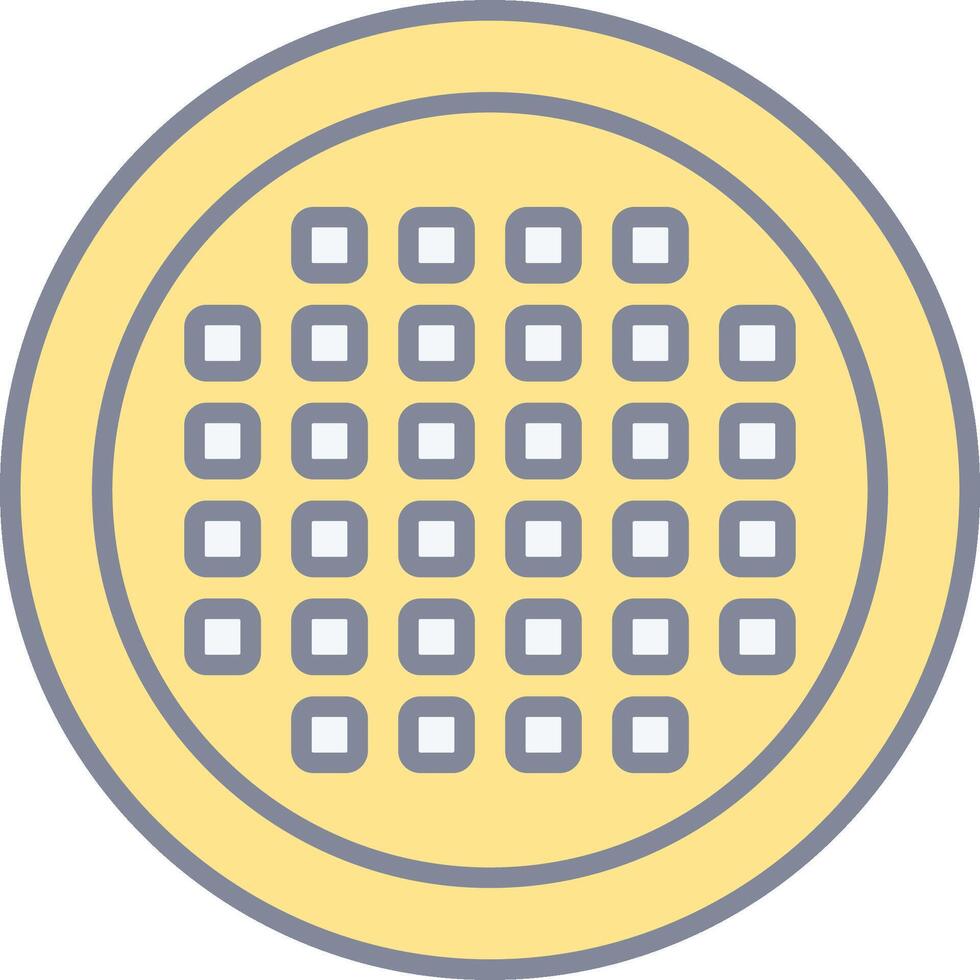 A yellow and gray square grid on a white background vector