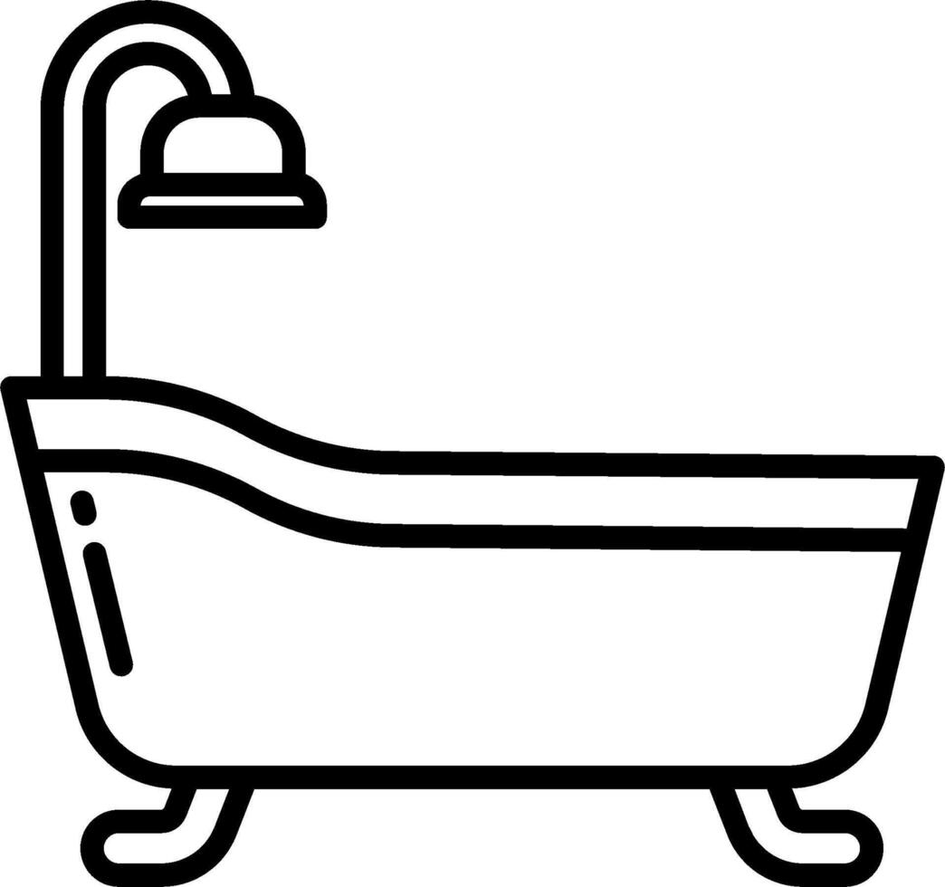 Bathroom bathtub icon vector
