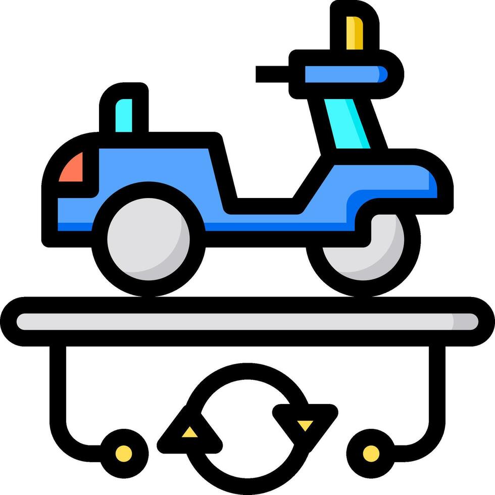 A police car on top of a motorcycle vector