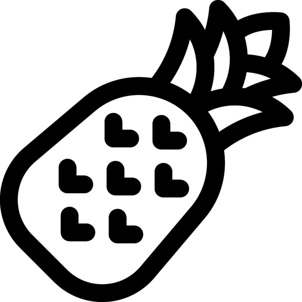 A black and white pineapple icon vector
