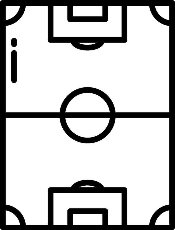 Soccer field outline vector