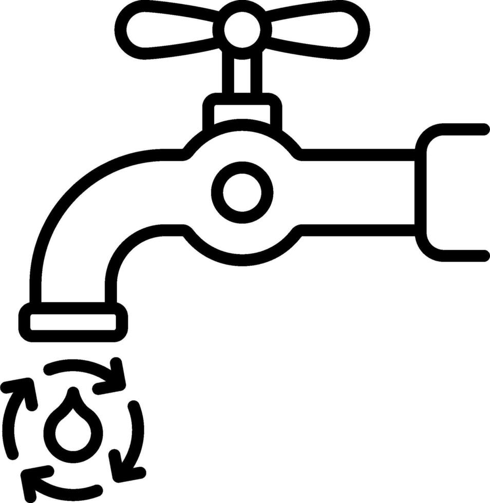 Water faucet icon vector