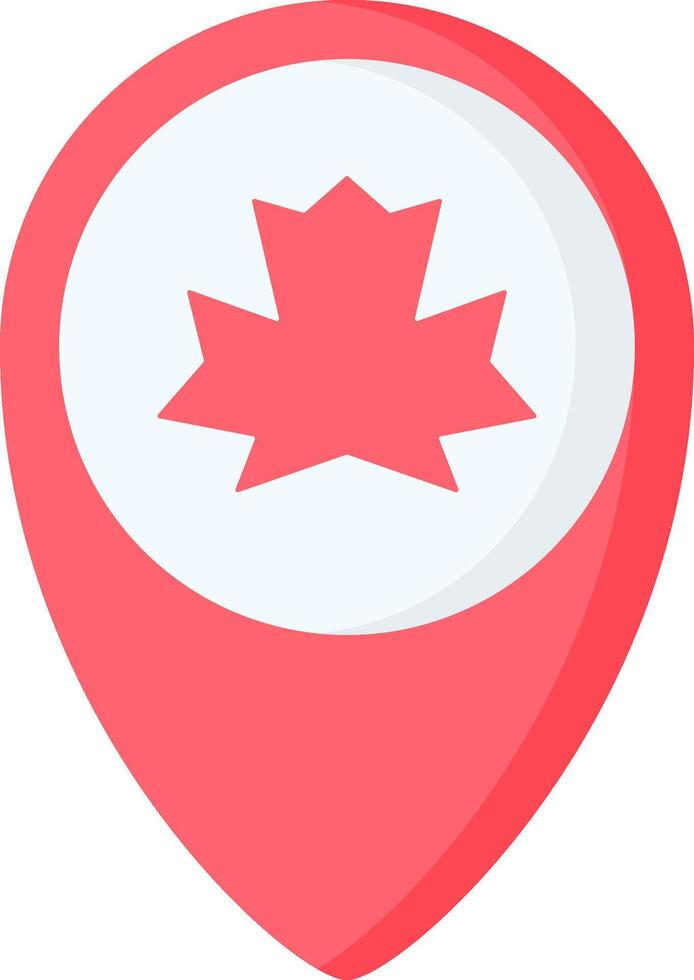 Map pin with canada flag vector