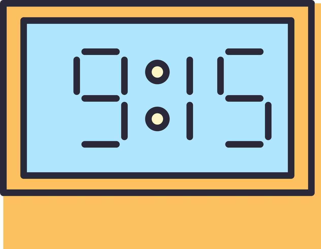 A clock with the time 9 15 on it vector