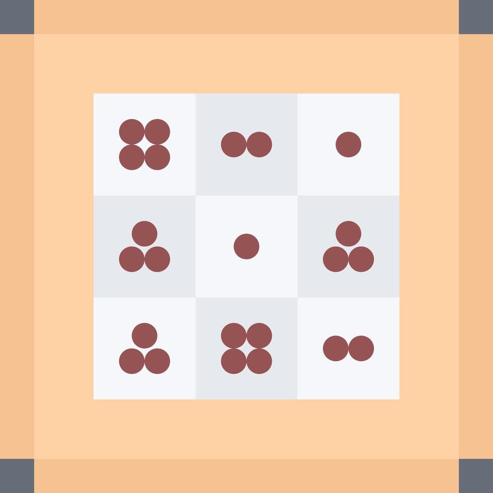 A square with four circles on it vector