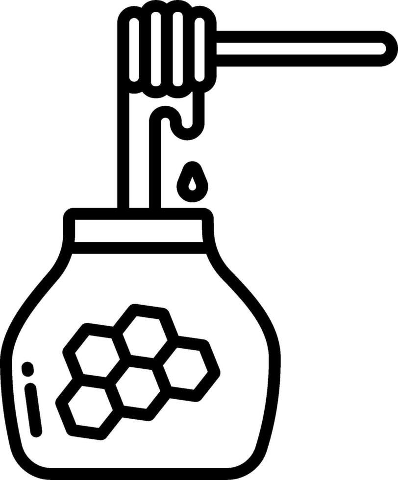Honey jar with honey and a spoon vector
