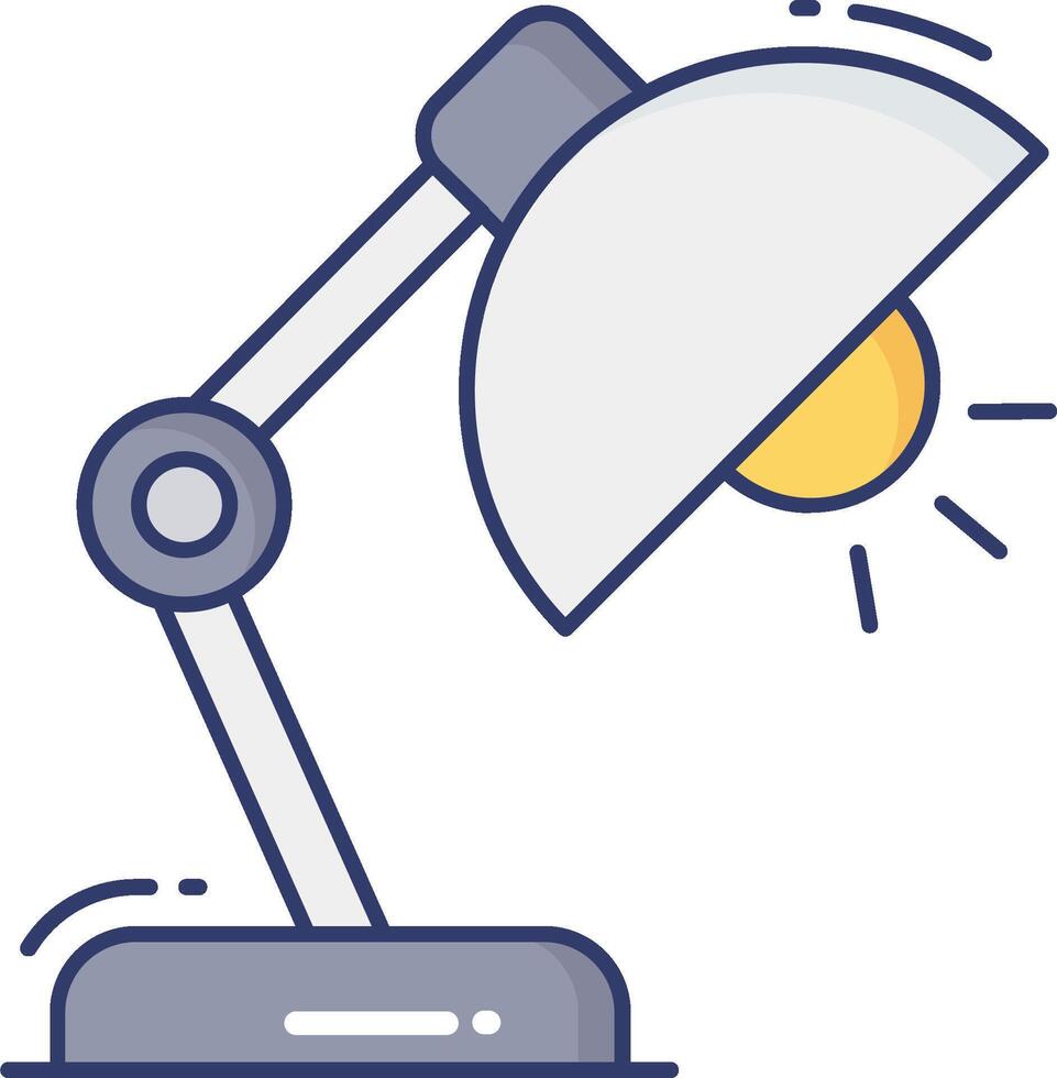 A lamp with a light bulb on top vector